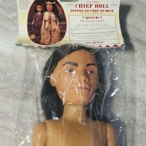 15in Chief Doll with Black Hair Fibre Craft  1995